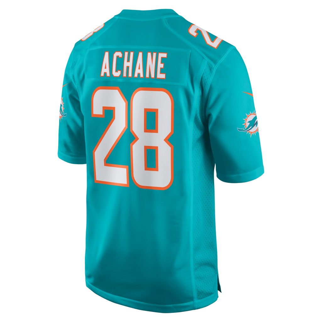 Miami Dolphins Devon Achane Aqua Player Game Jersey product image 8, provided for visual reference and product detail review