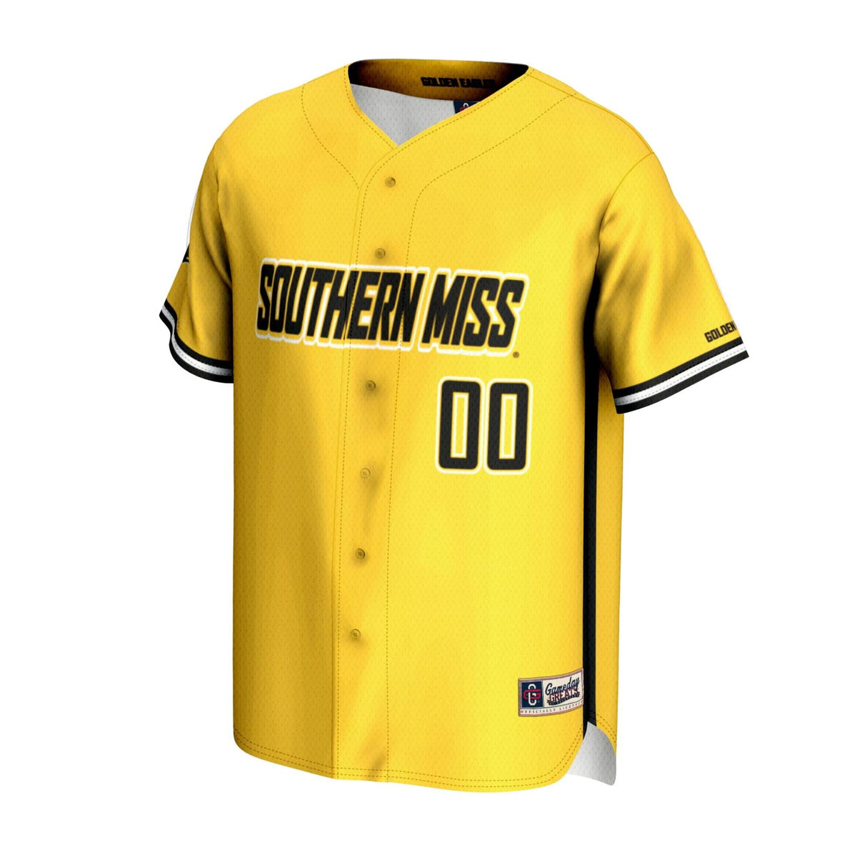 Southern Miss Golden Eagles NIL Pick-A-Player Lightweight Baseball Jersey - Gold product image 3, provided for visual