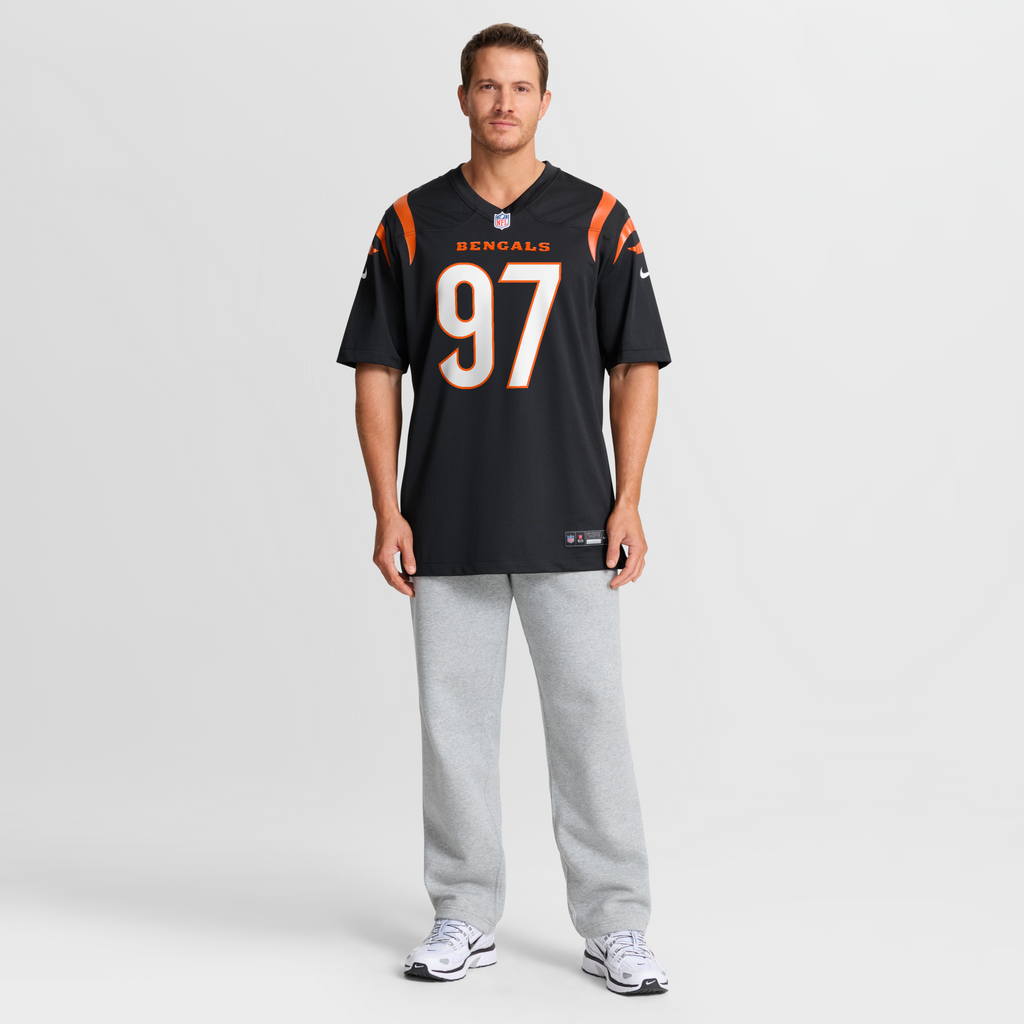 Cincinnati Bengals Dexter Lawrence II Black Game Jersey product image 5, provided for visual reference and product detail