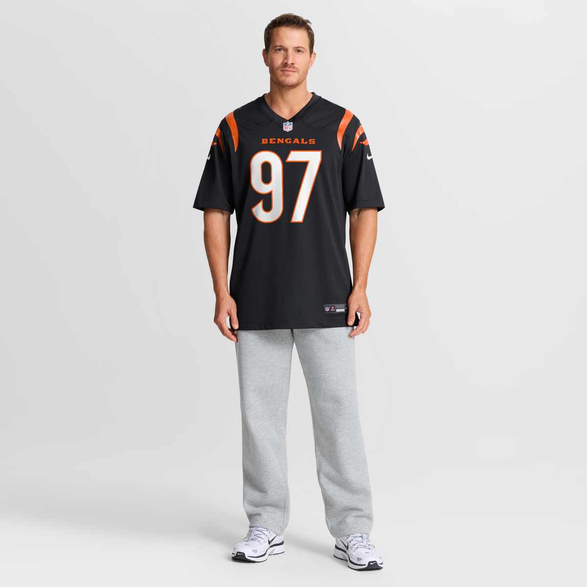 Cincinnati Bengals Dexter Lawrence II Black Game Jersey product image 5, provided for visual reference and product detail