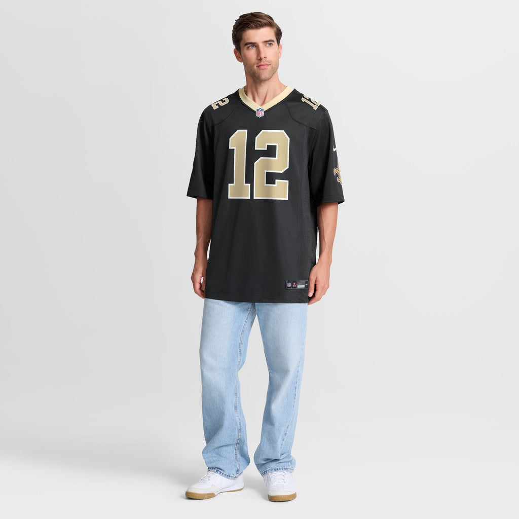 New Orleans Saints Chris Olave Black Player Game Jersey product image 8, provided for visual reference and product detail