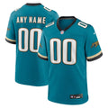 Jacksonville Jaguars Teal Prowler Throwback Custom Game Jersey product image 1, provided for visual reference and product