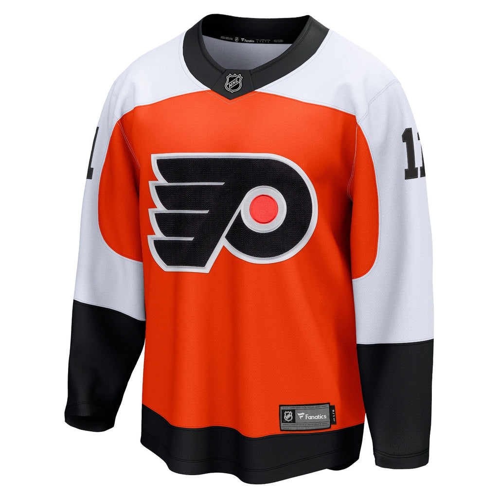 Philadelphia Flyers Travis Konecny Orange Home Breakaway Jersey product image 3, provided for visual reference and product