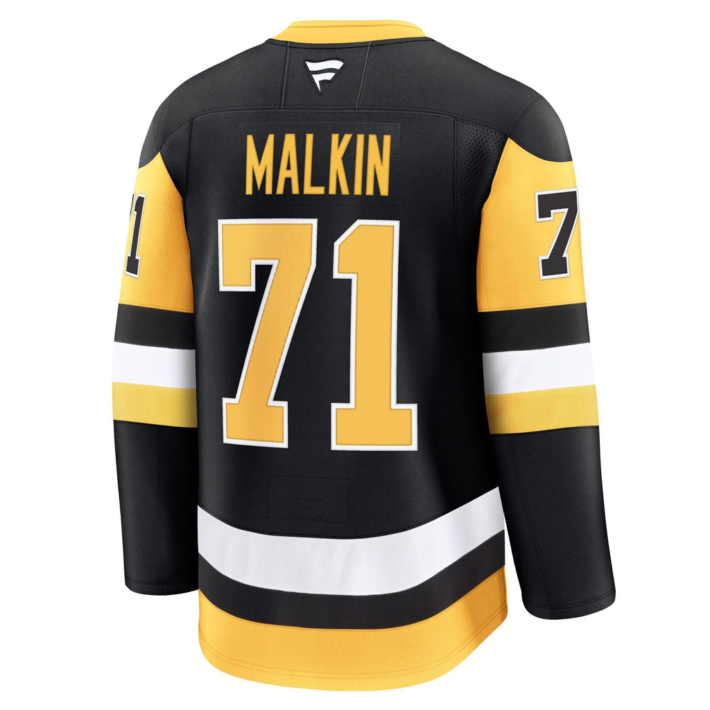 Pittsburgh Penguins Evgeni Malkin Black Home Premium Jersey product image 4, provided for visual reference and product