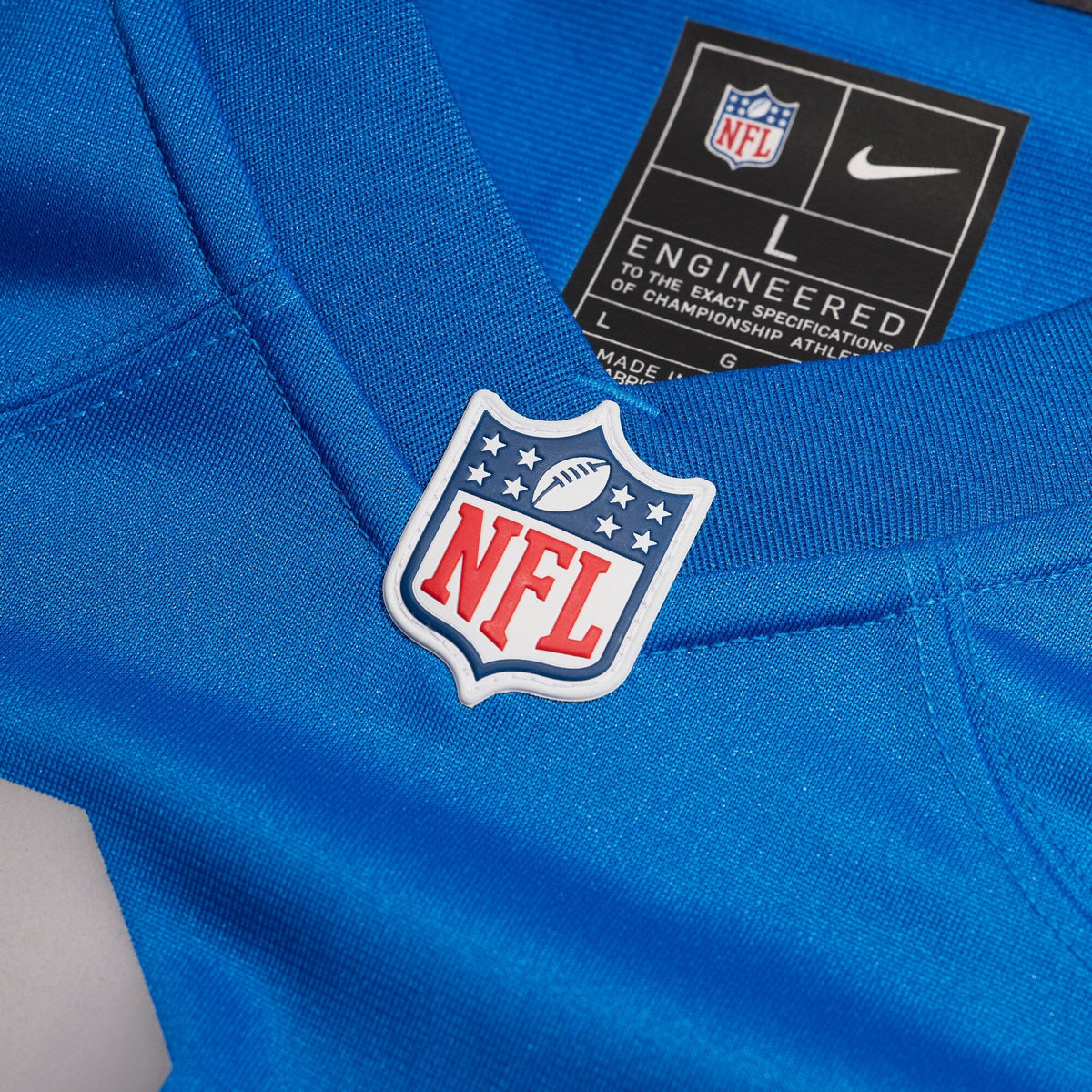 Detroit Lions Sam LaPorta Blue Alternate Game Jersey product image 5, provided for visual reference and product detail review