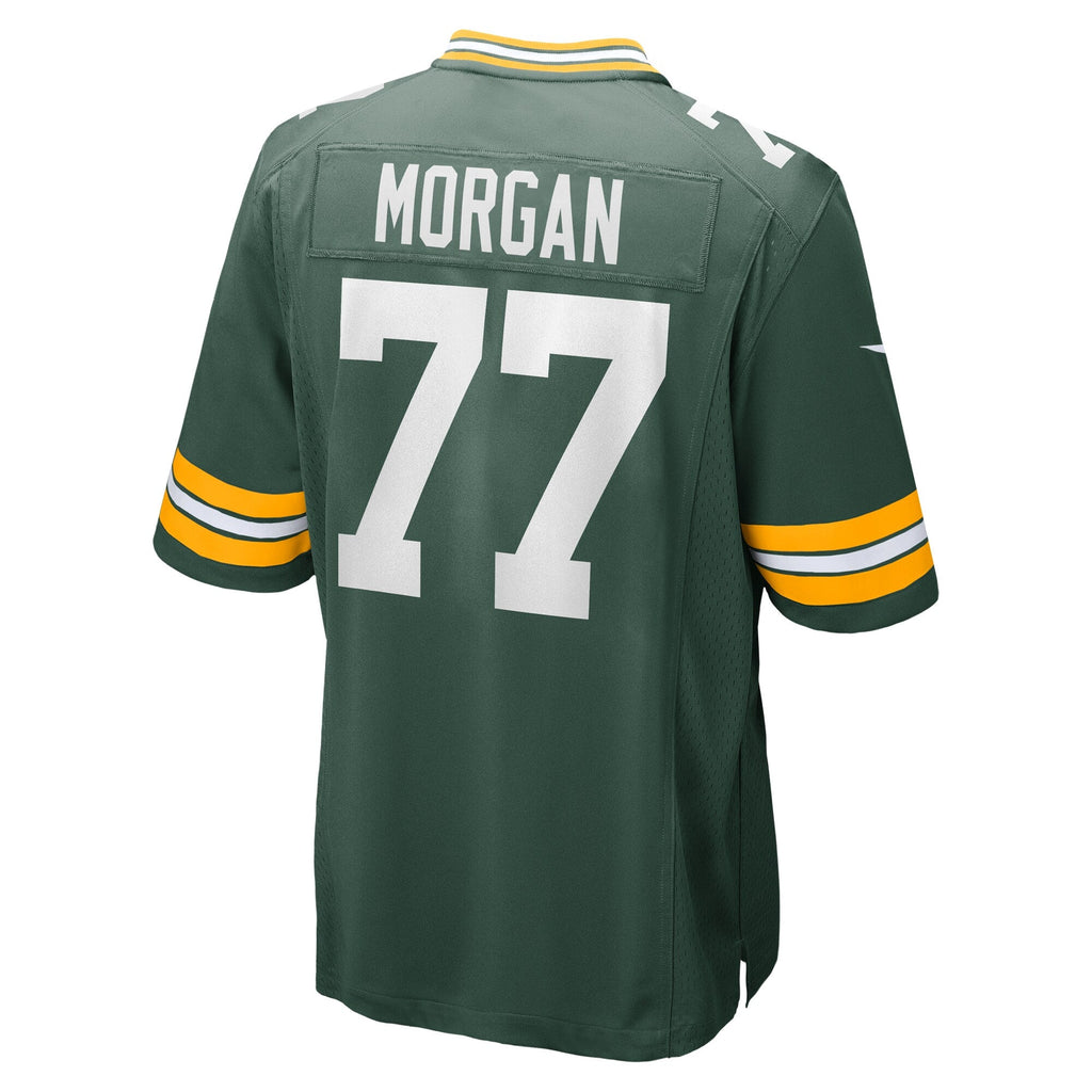 Green Bay Packers Jordan Morgan Green Player Game Jersey product image 3, provided for visual reference and product detail
