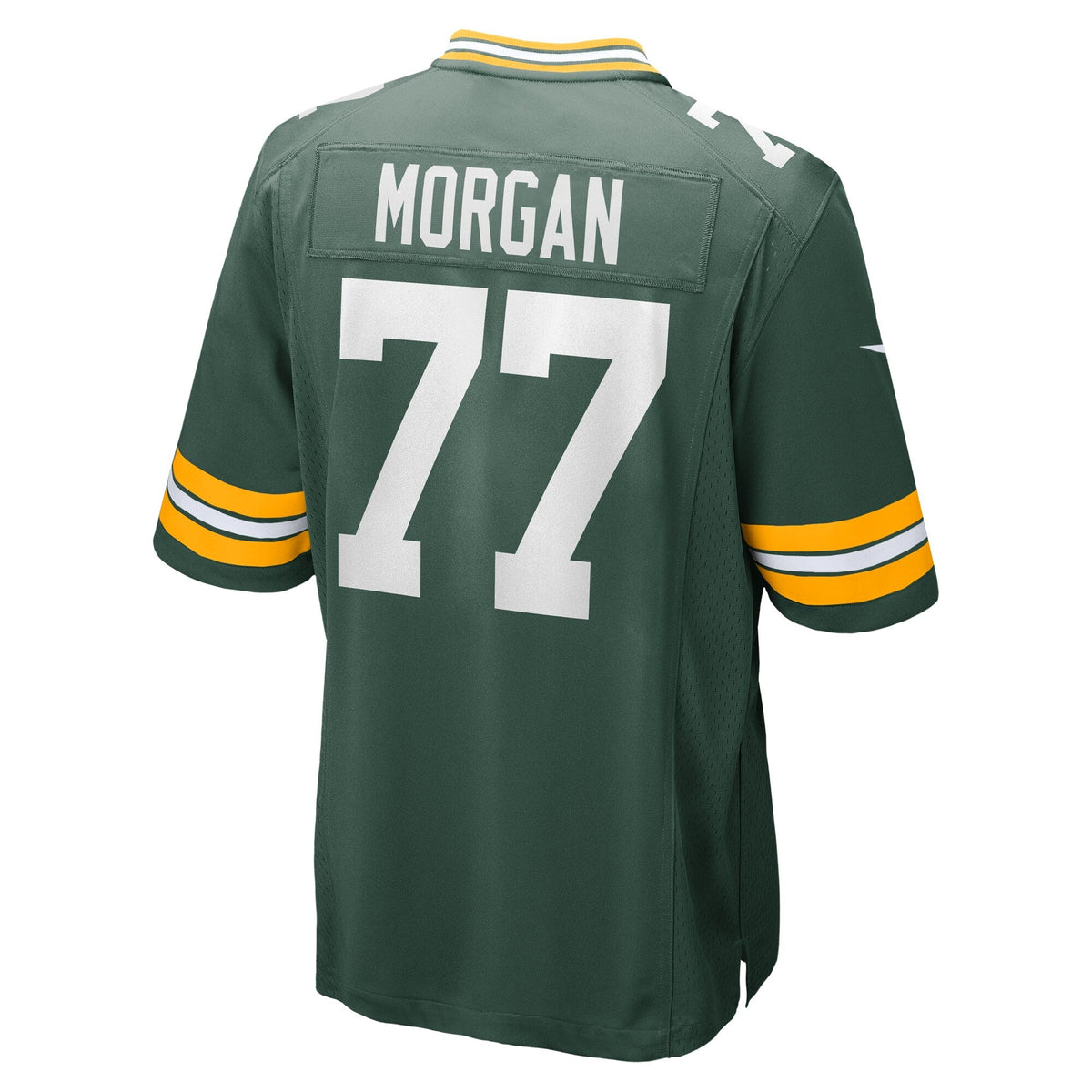 Green Bay Packers Jordan Morgan Green Player Game Jersey product image 3, provided for visual reference and product detail