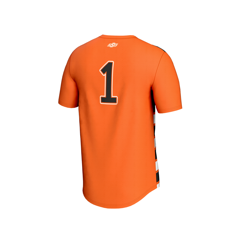 Oklahoma State Cowboys Lightweight Collegiate #1 Soccer Fashion Jersey - Orange product image 4, provided for visual