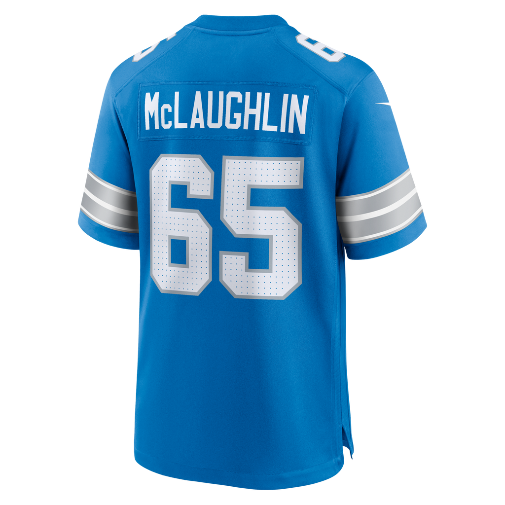 Detroit Lions Seth McLaughlin Blue Team Game Jersey product image 3, provided for visual reference and product detail review