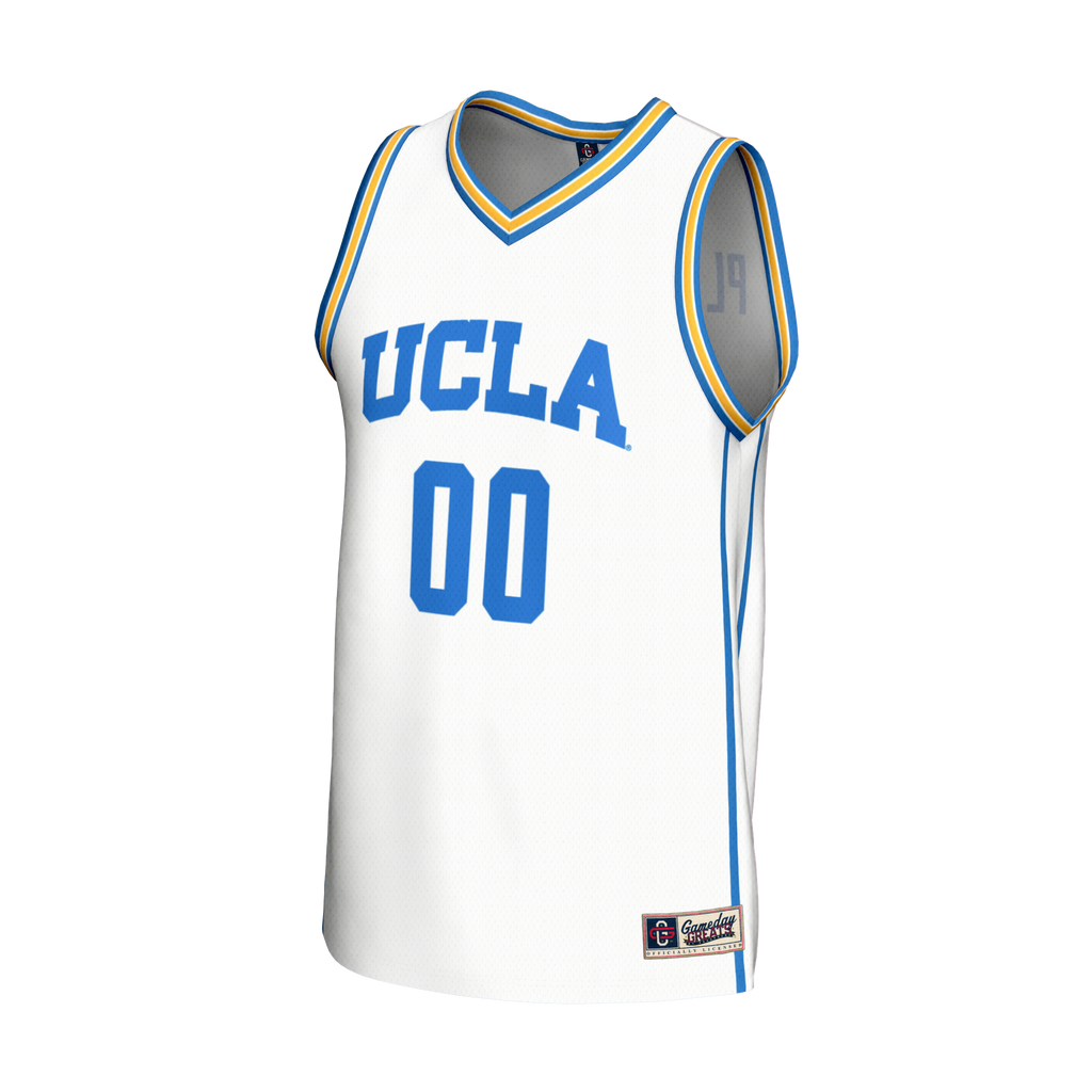 UCLA Bruins NIL Pick-A-Player Lightweight Basketball Fashion Jersey - White product image 3, provided for visual reference