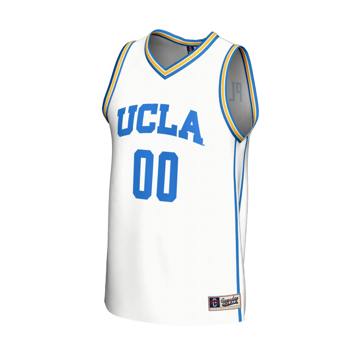 UCLA Bruins NIL Pick-A-Player Lightweight Basketball Fashion Jersey - White product image 3, provided for visual reference
