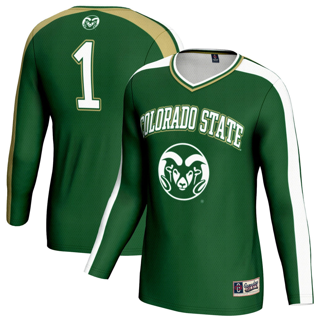 Colorado State Rams #1 Lightweight Volleyball Fashion Jersey - Green product image 1, provided for visual reference and