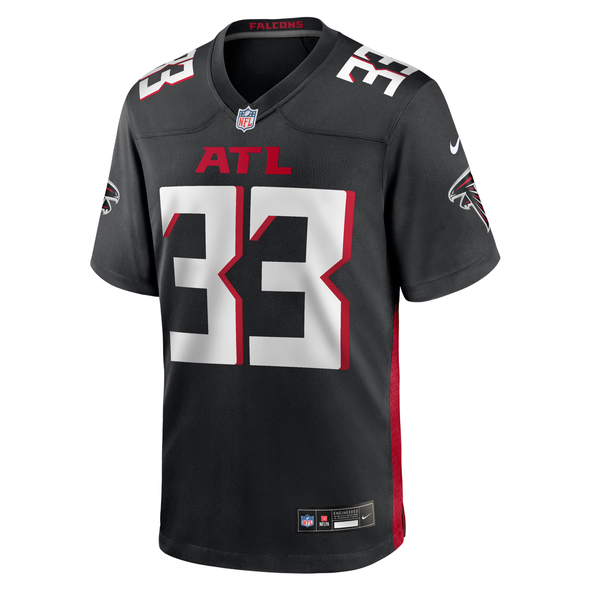 Atlanta Falcons Michael Turner Black Game Retired Player Jersey product image 2, provided for visual reference and product