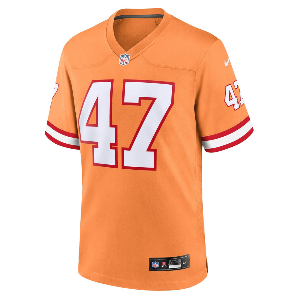 Tampa Bay Buccaneers John Lynch Orange Throwback Game Jersey product image 3, provided for visual reference and product
