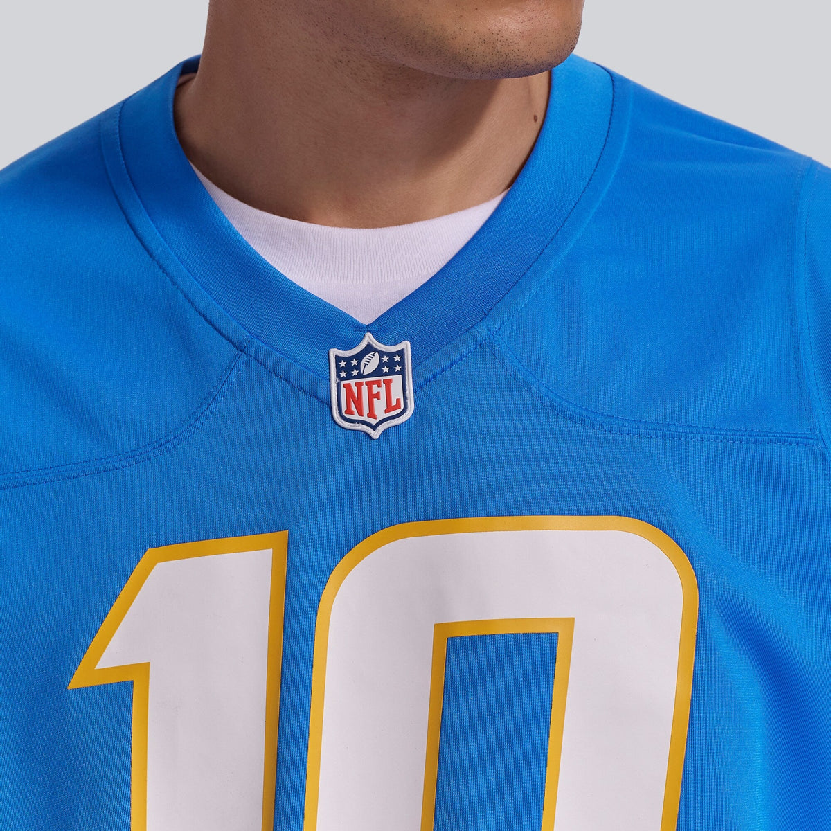 Los Angeles Chargers Justin Herbert Powder Blue Player Game Jersey product image 9, provided for visual reference and