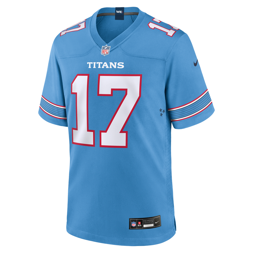 Tennessee Titans Chimere Dike Light Blue Team Game Jersey product image 3, provided for visual reference and product detail
