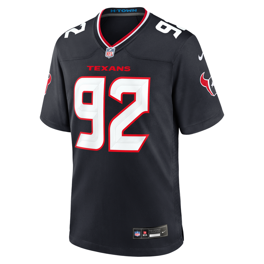 Houston Texans Dylan Horton Navy Team Game Jersey product image 2, provided for visual reference and product detail review