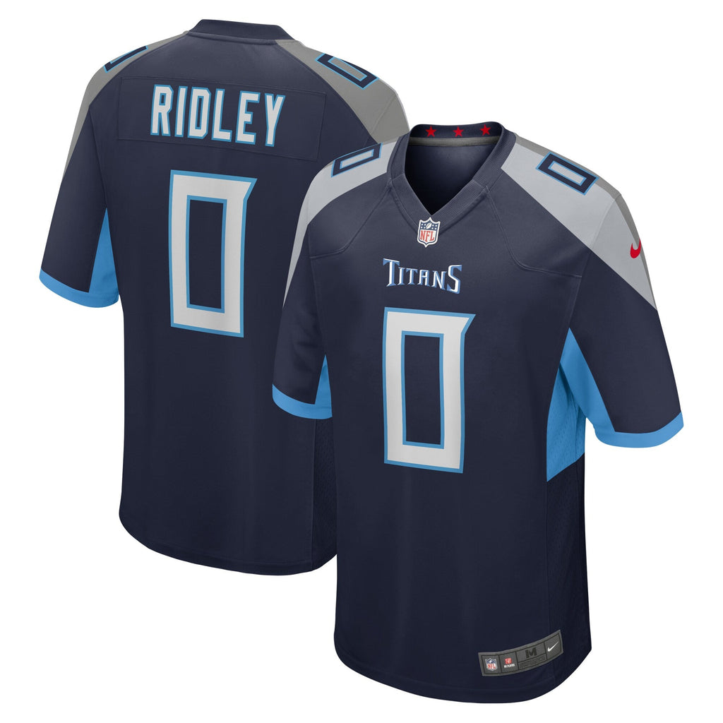 Tennessee Titans Calvin Ridley Navy Game Player Jersey product image 2, provided for visual reference and product detail