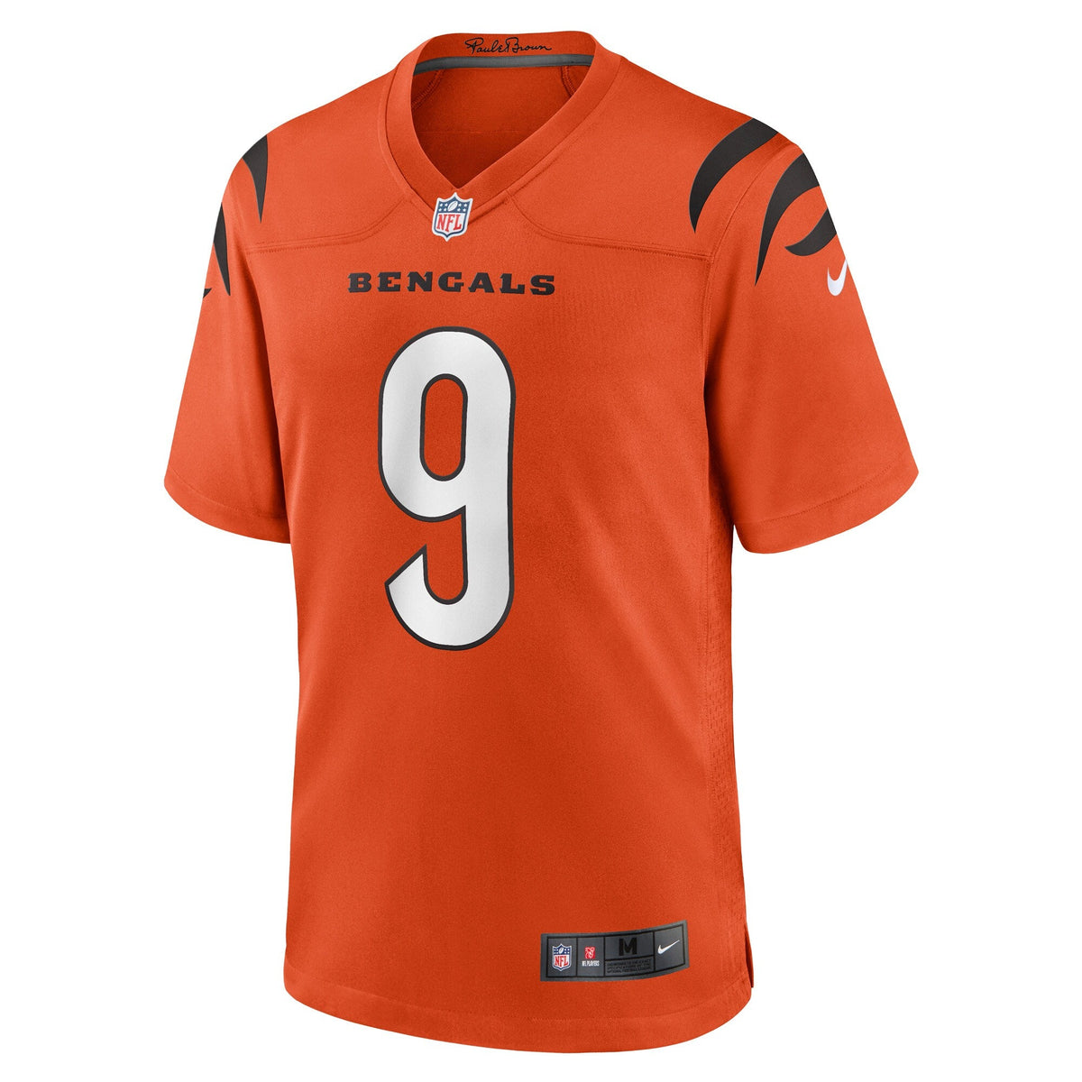 Cincinnati Bengals Joe Burrow Orange Alternate Game Jersey product image 3, provided for visual reference and product detail