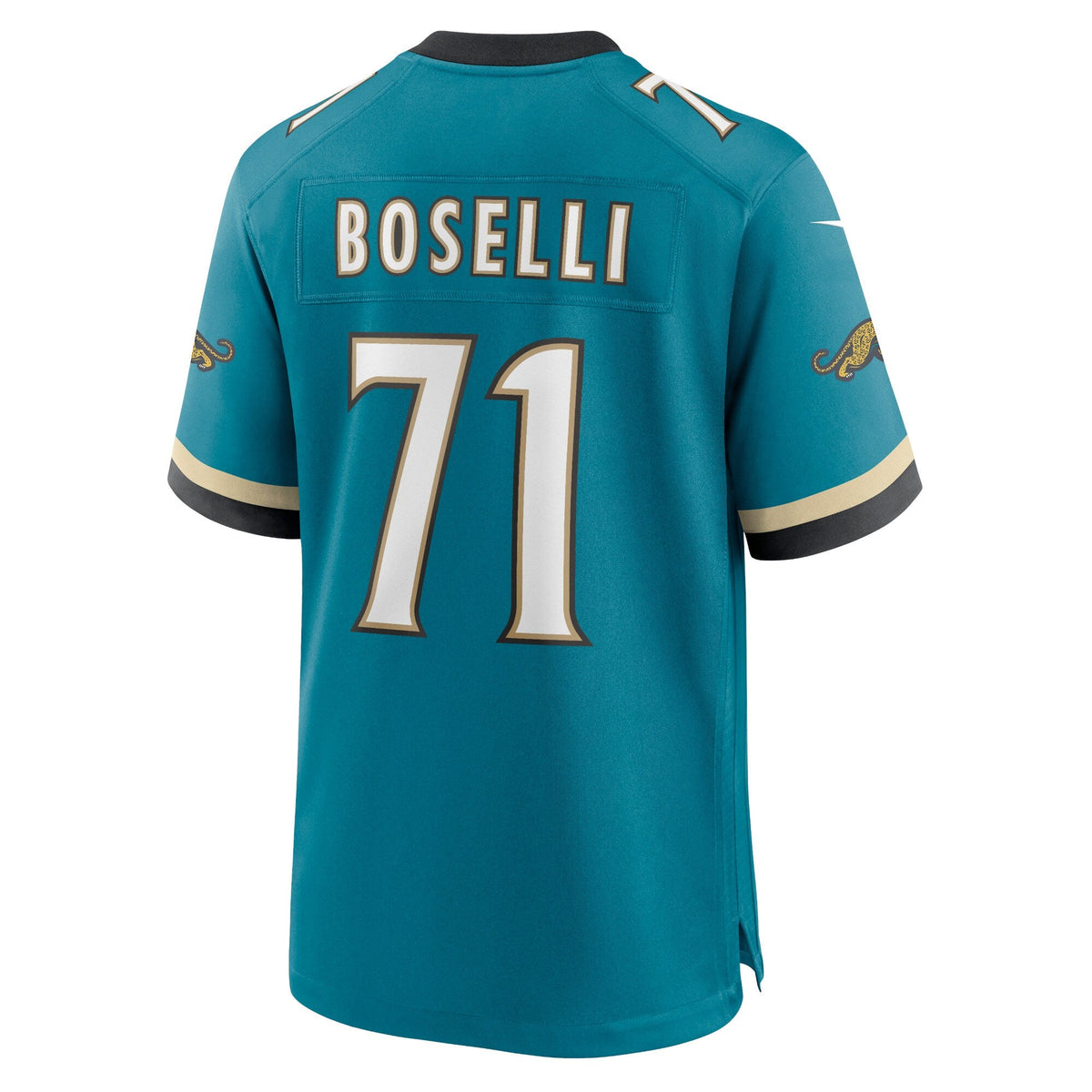 Jacksonville Jaguars Tony Boselli Teal Prowler Throwback Retired Player Game Jersey product image 4, provided for visual