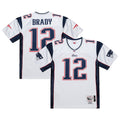 New England Patriots Tom Brady White 2000 Authentic Jersey product image 1, provided for visual reference and product detail
