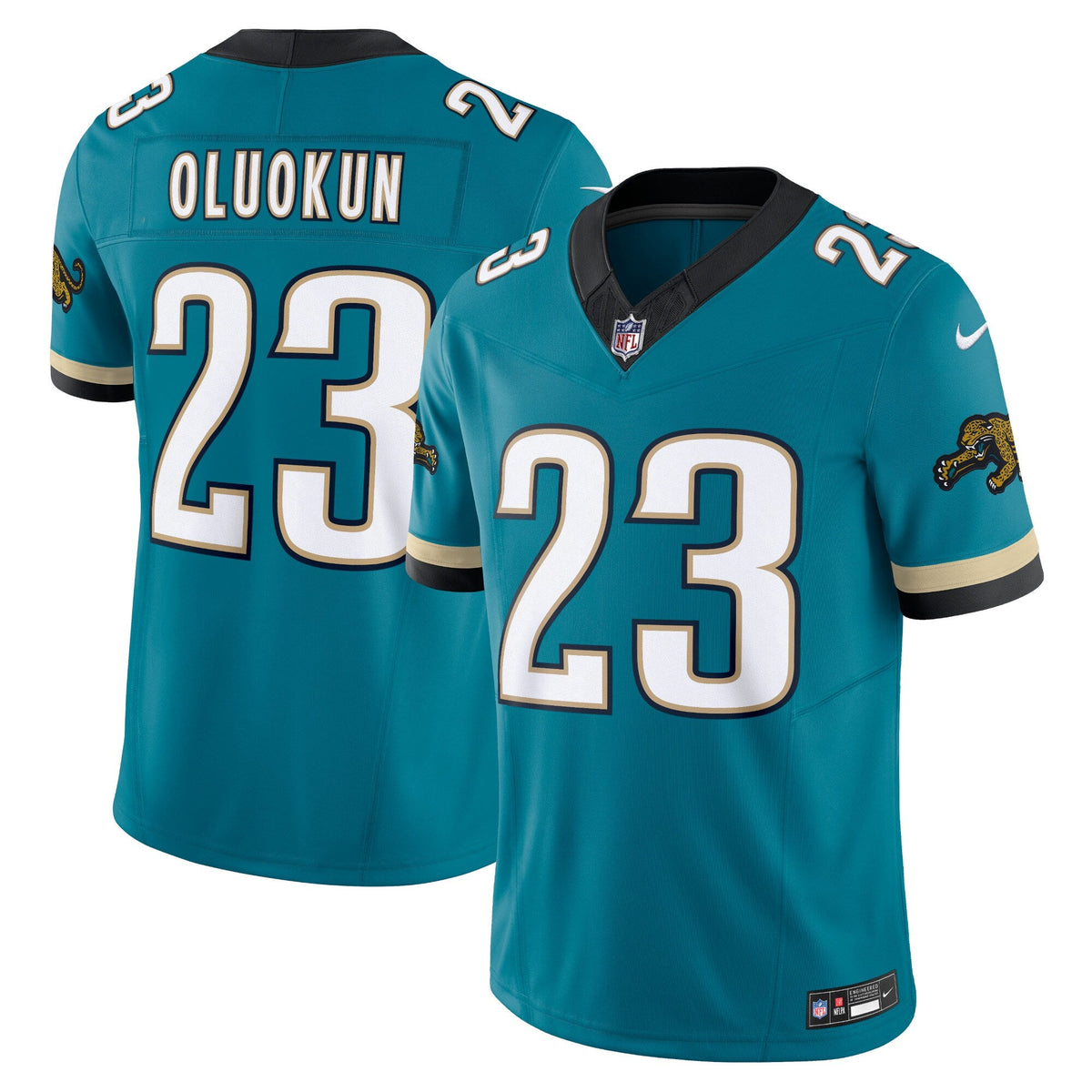 Jacksonville Jaguars Foye Oluokun Teal Prowler Throwback Vapor F.U.S.E. Limited Jersey product image 2, provided for visual