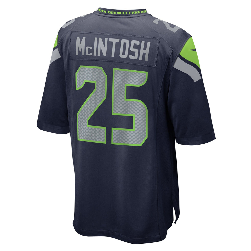 Seattle Seahawks Kenny McIntosh College Navy Game Jersey product image 4, provided for visual reference and product detail