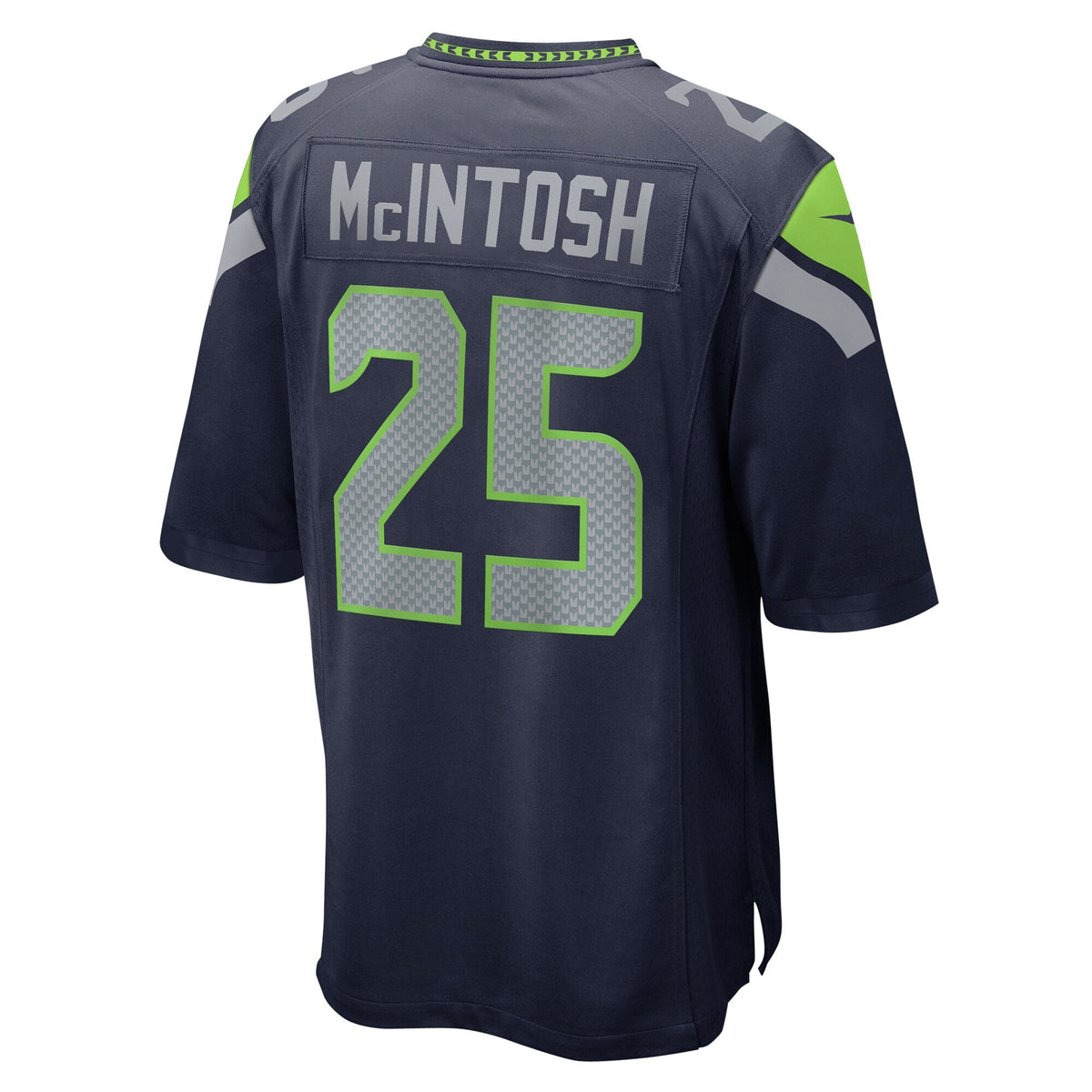 Seattle Seahawks Kenny McIntosh College Navy Game Jersey product image 4, provided for visual reference and product detail
