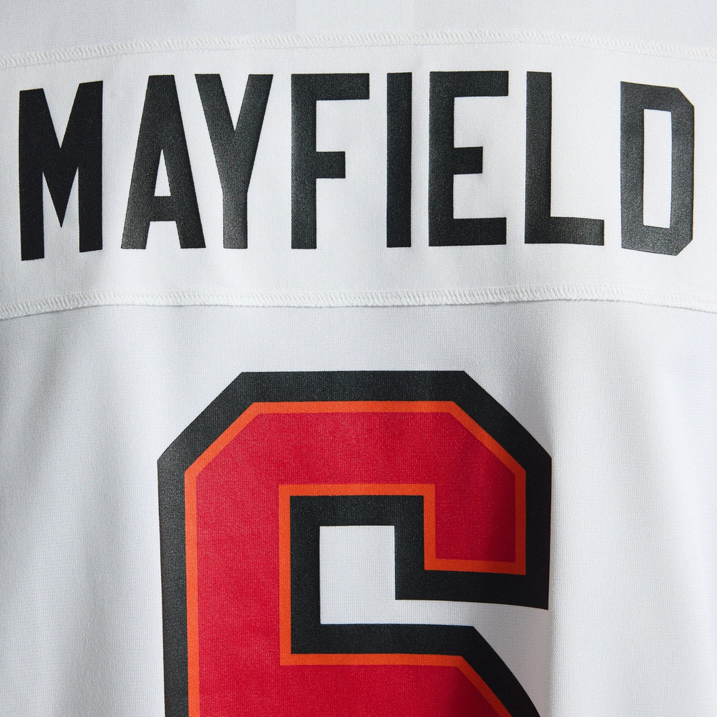 Tampa Bay Buccaneers Baker Mayfield White Away Game Jersey product image 13, provided for visual reference and product