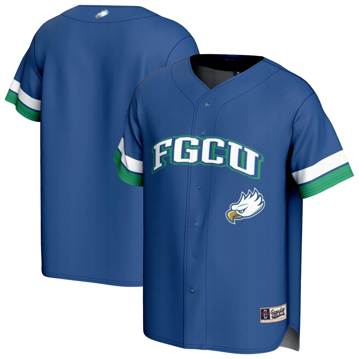 Florida Gulf Coast Eagles Baseball Jersey - Blue product image 2, provided for visual reference and product detail review