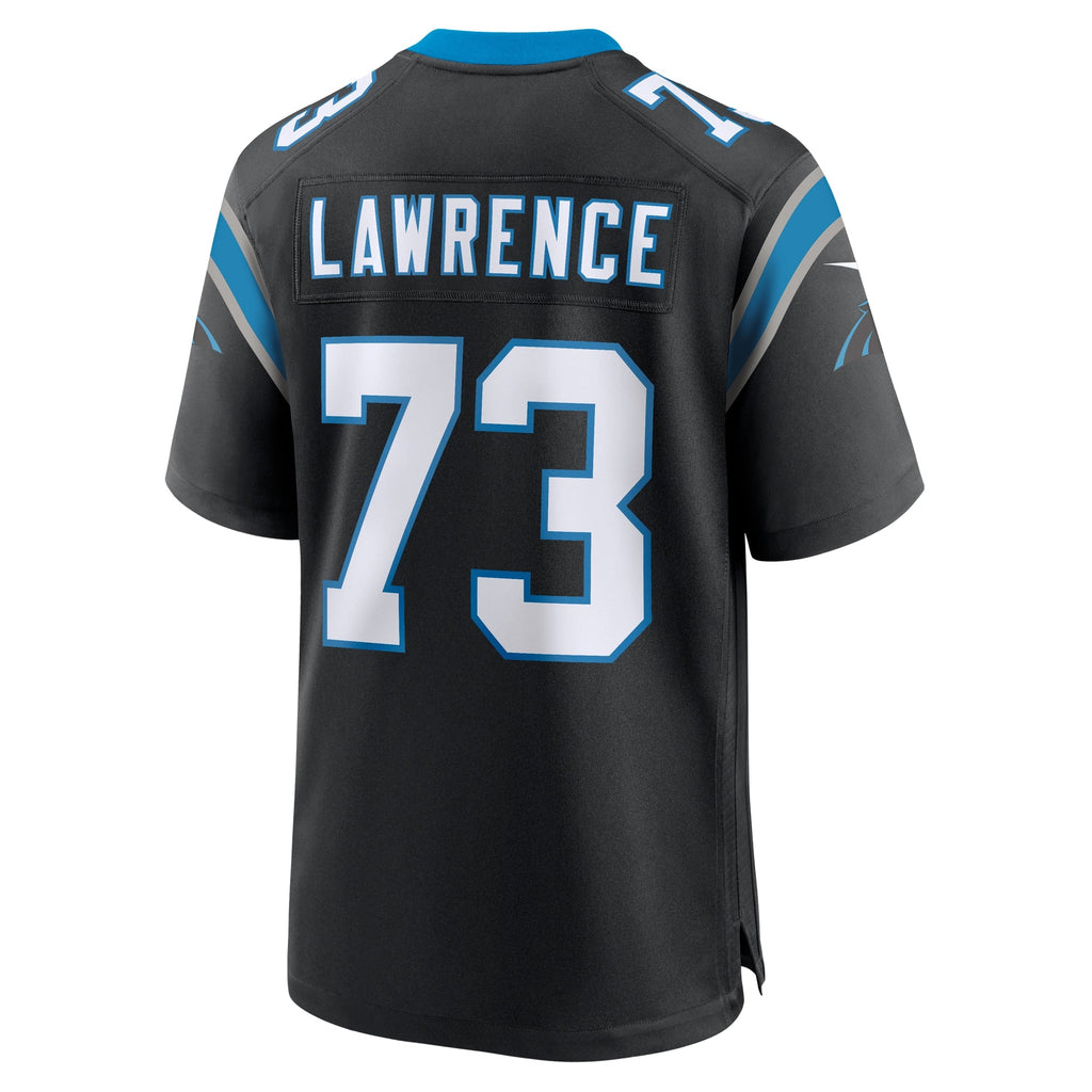 Carolina Panthers Rashard Lawrence Black Game Jersey product image 4, provided for visual reference and product detail review