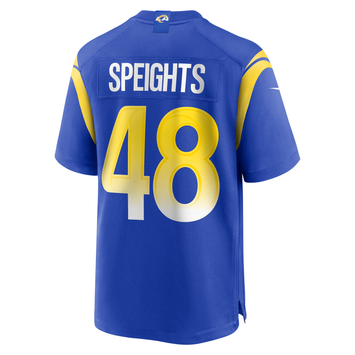 Los Angeles Rams Omar Speights Royal Game Jersey product image 3, provided for visual reference and product detail review