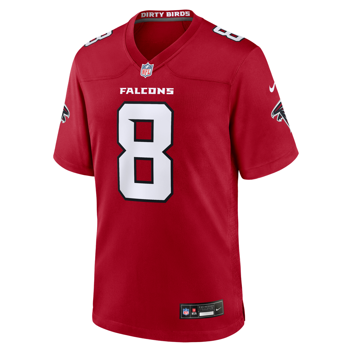 Atlanta Falcons Kyle Pitts Sr. Red Game Jersey product image 3, provided for visual reference and product detail review
