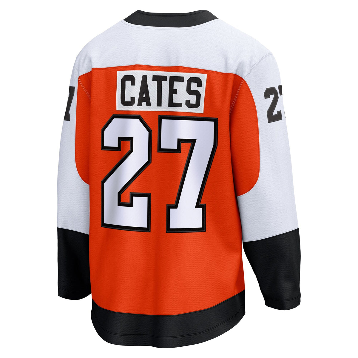 Philadelphia Flyers Noah Cates Orange Home Breakaway Jersey product image 4, provided for visual reference and product