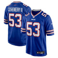 Buffalo Bills Lloyd Cushenberry III Royal Team Game Jersey product image 1, provided for visual reference and product detail