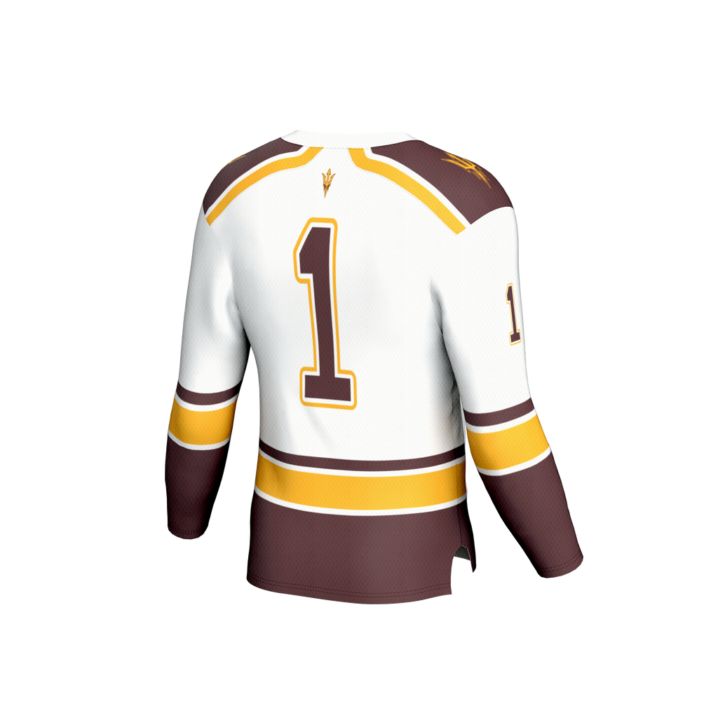 Arizona State Sun Devils Lightweight Hockey Fashion Jersey - White product image 4, provided for visual reference and