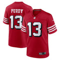 San Francisco 49ers Brock Purdy Scarlet Alternate Game Player Jersey for Men product image 1, provided for visual reference