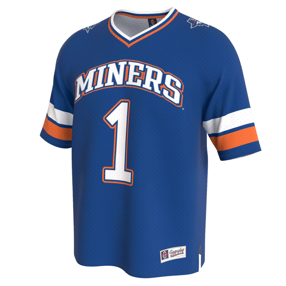 UTEP Miners Lightweight Collegiate Football Fashion Jersey - Navy product image 3, provided for visual reference and product