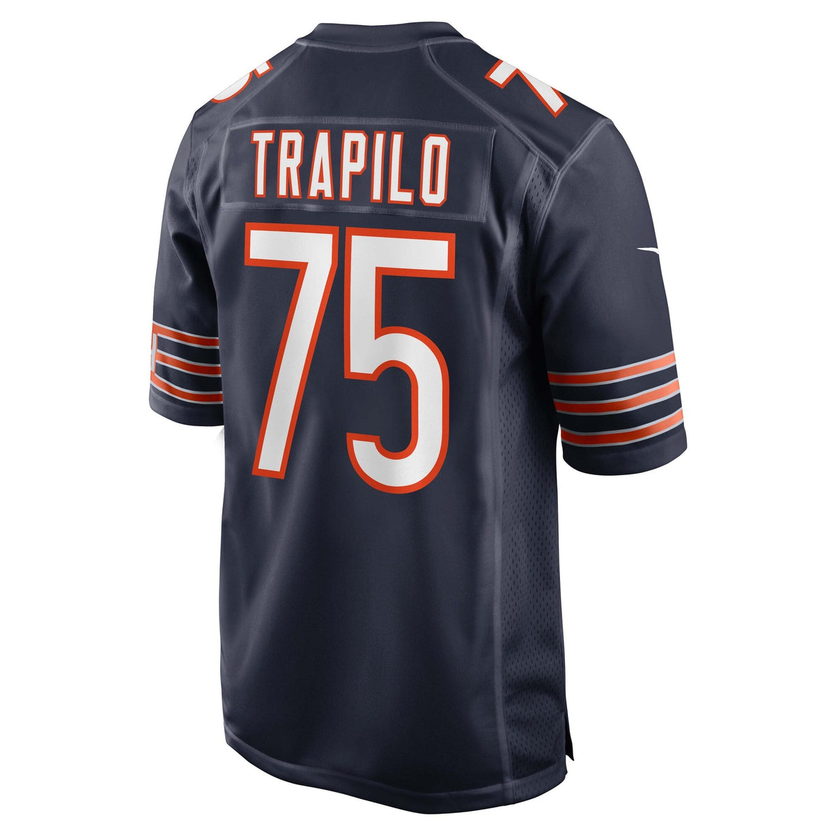 Chicago Bears Ozzy Trapilo Navy Team Game Jersey product image 4, provided for visual reference and product detail review