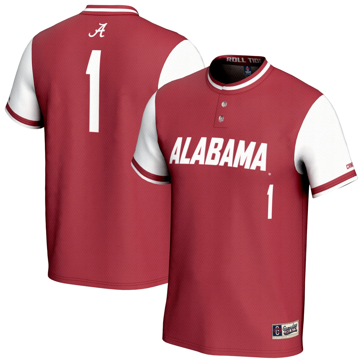 Alabama Crimson Tide Lightweight Softball Fashion Jersey - Crimson product image 2, provided for visual reference and