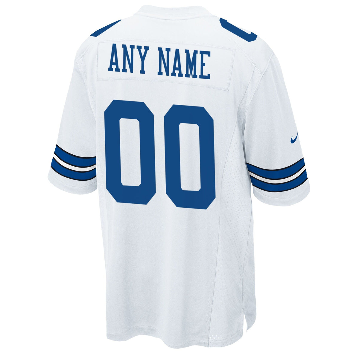 Dallas Cowboys White Custom Game Jersey product image 4, provided for visual reference and product detail review