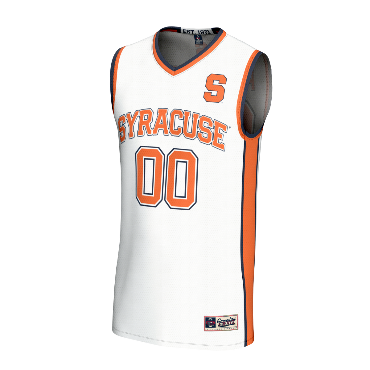 Syracuse Orange Lightweight Collegiate Basketball NIL Pick-A-Player Fashion Jersey - White product image 3, provided for