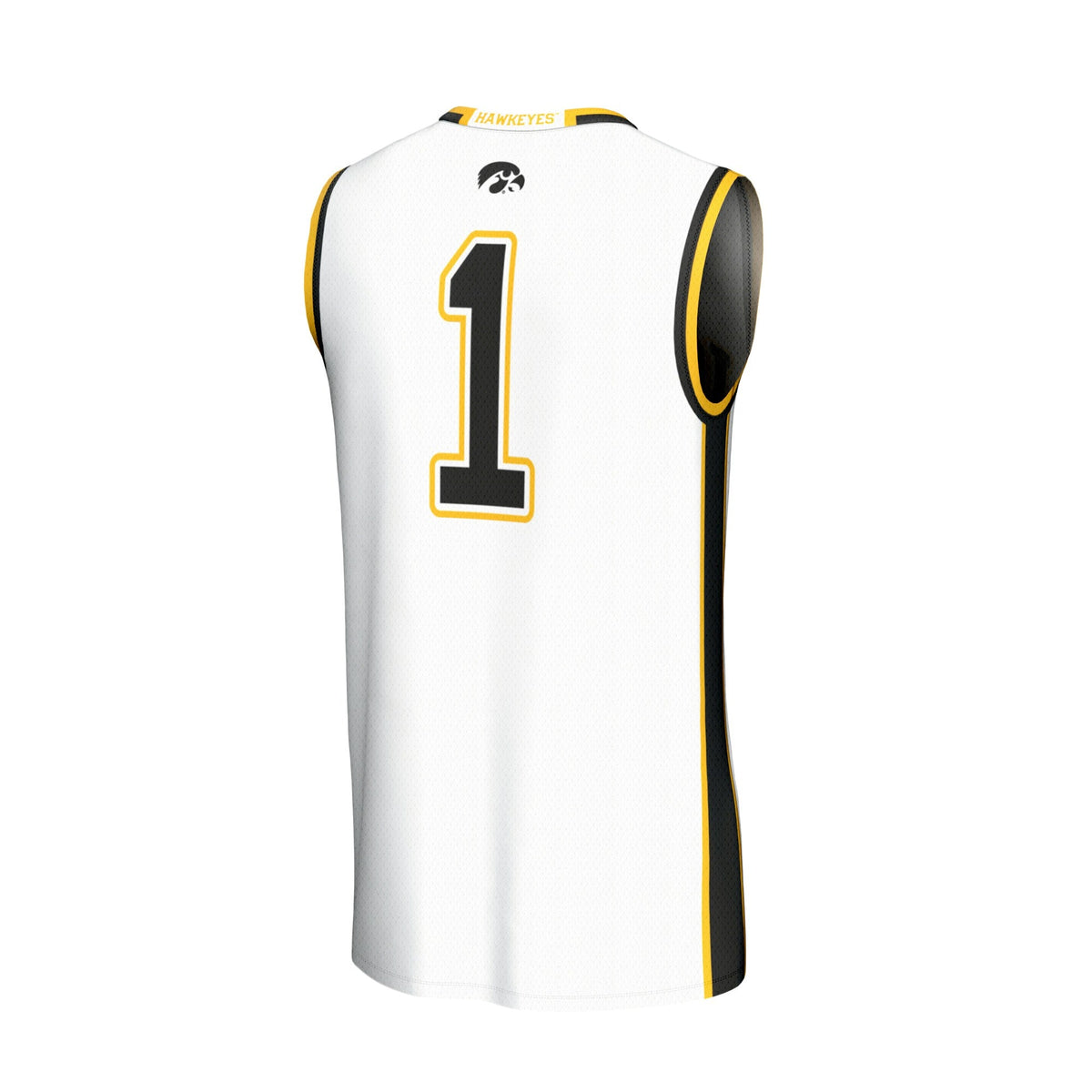 Iowa Hawkeyes Lightweight Collegiate Basketball Fashion Jersey - White product image 4, provided for visual reference and
