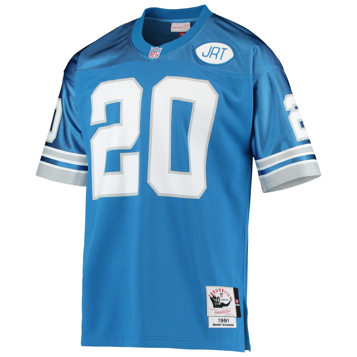 Detroit Lions 1991 Barry Sanders Blue Authentic Throwback Retired Player Jersey product image 3, provided for visual