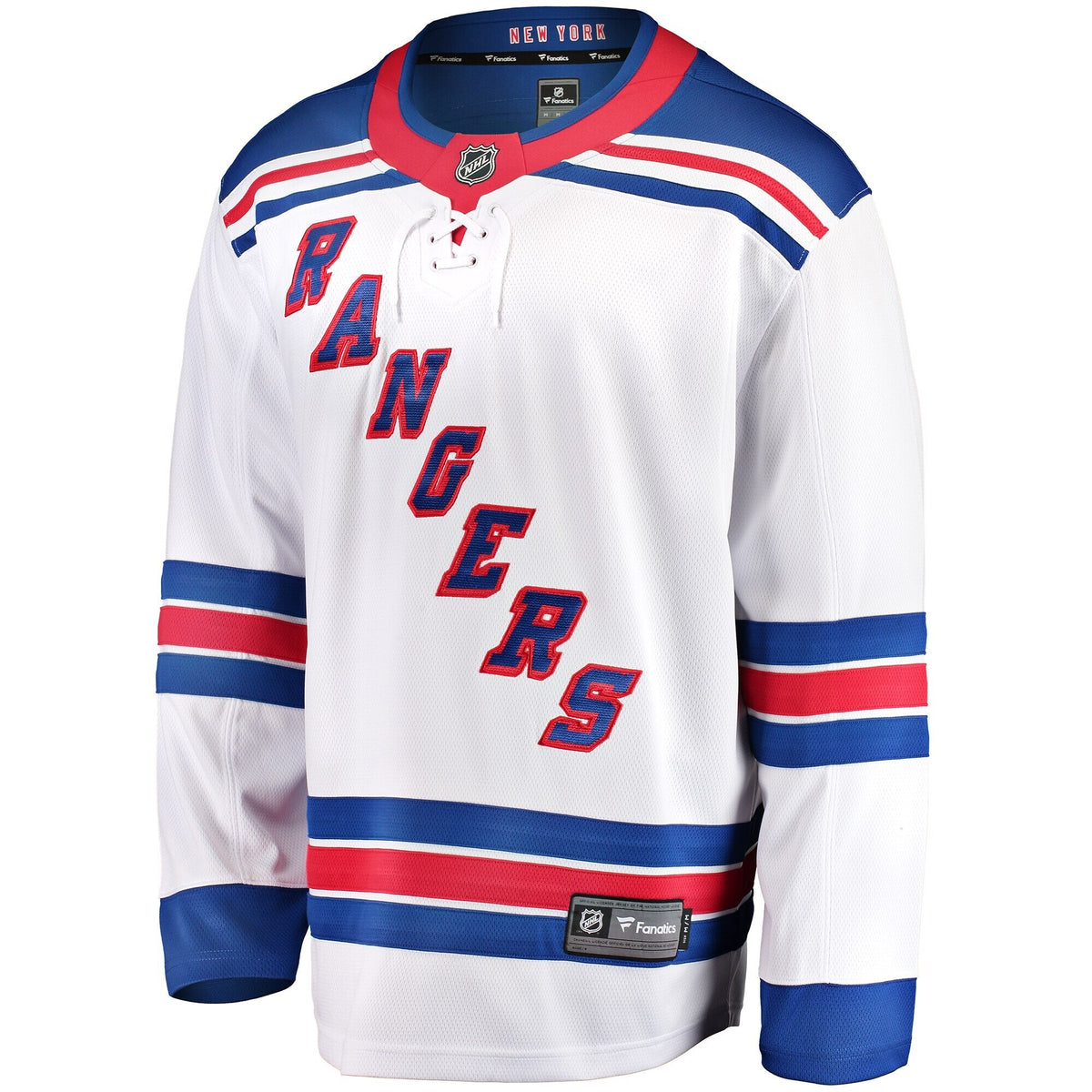 New York Rangers White Breakaway Away Jersey product image 3, provided for visual reference and product detail review