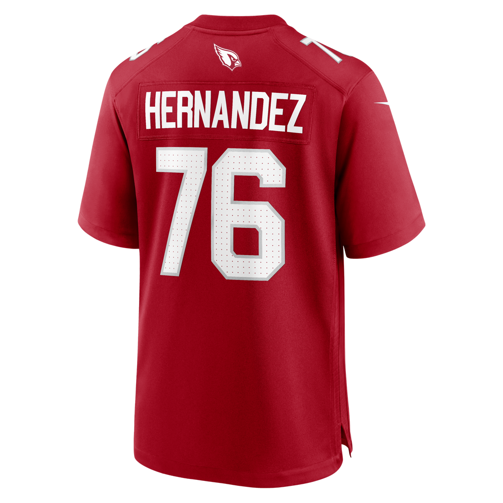 Arizona Cardinals Will Hernandez Cardinal Team Game Jersey product image 3, provided for visual reference and product detail
