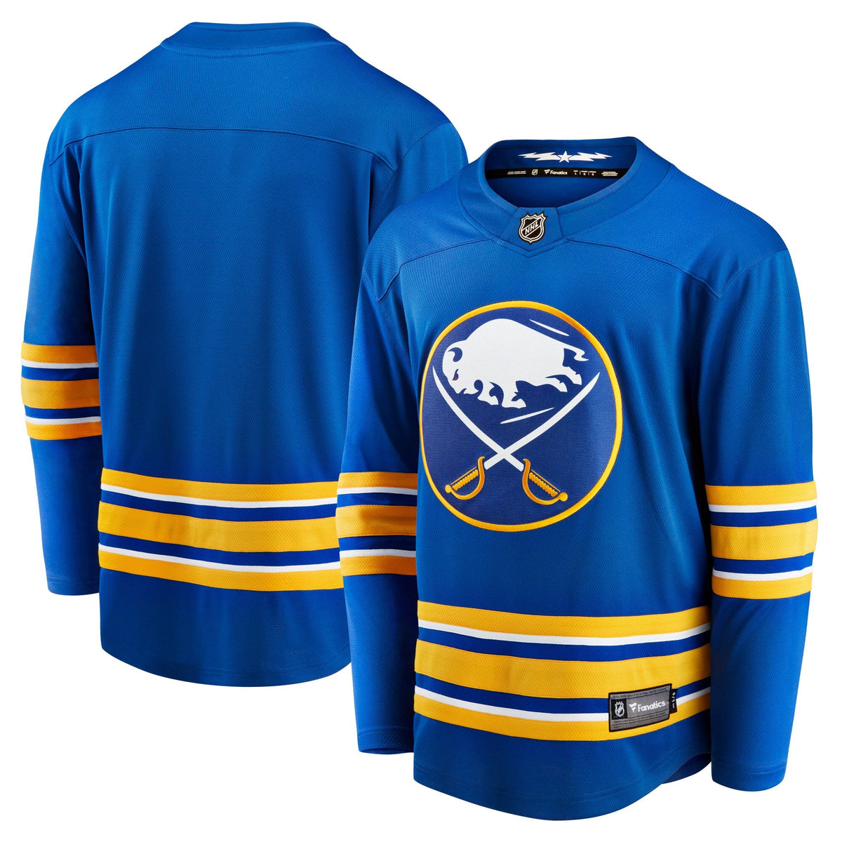 Buffalo Sabres Royal Home Breakaway Jersey product image 1, provided for visual reference and product detail review