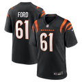 Cincinnati Bengals Cody Ford Black Game Jersey product image 1, provided for visual reference and product detail review