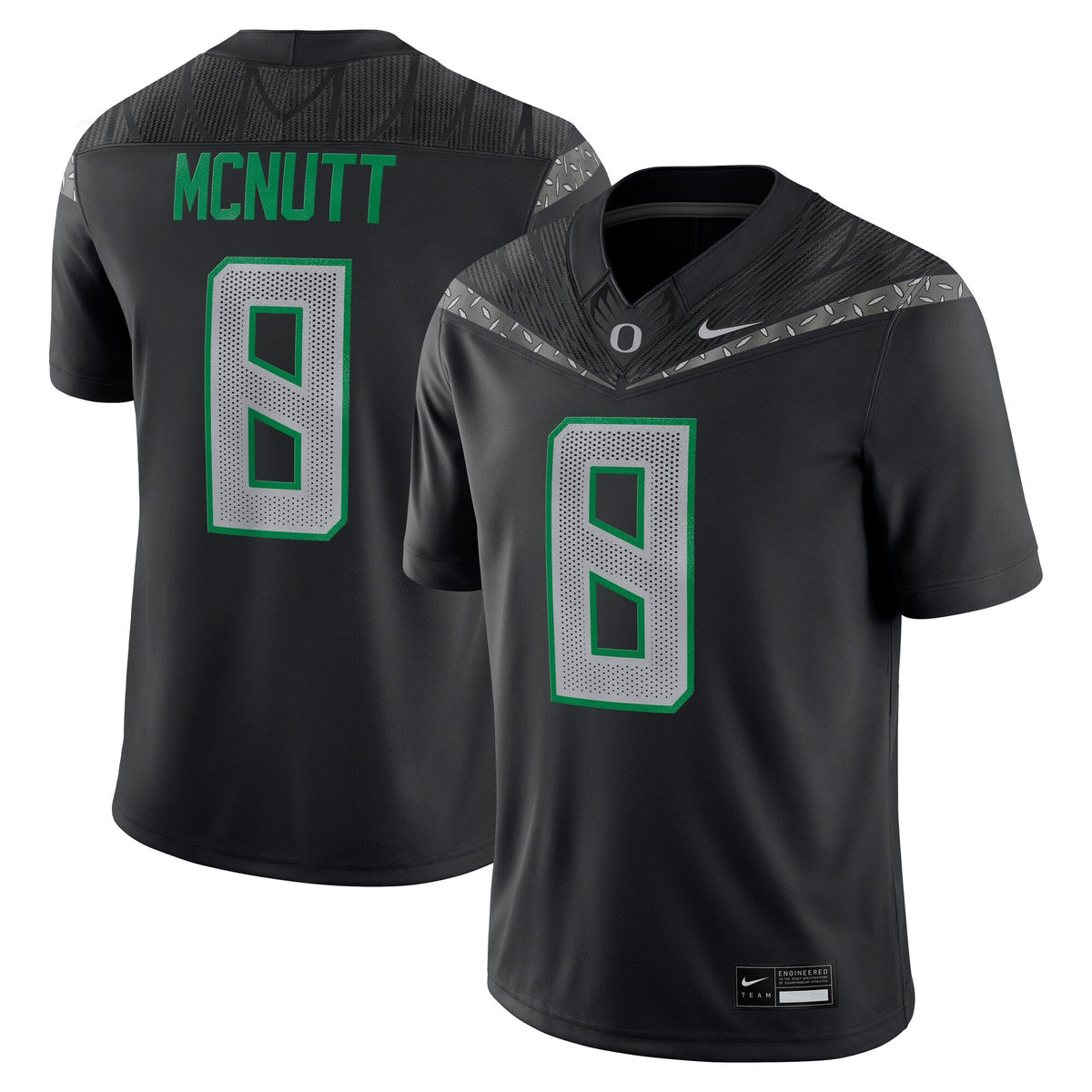 Trey McNutt Oregon Ducks Home Game Jersey - Black product image 2, provided for visual reference and product detail review