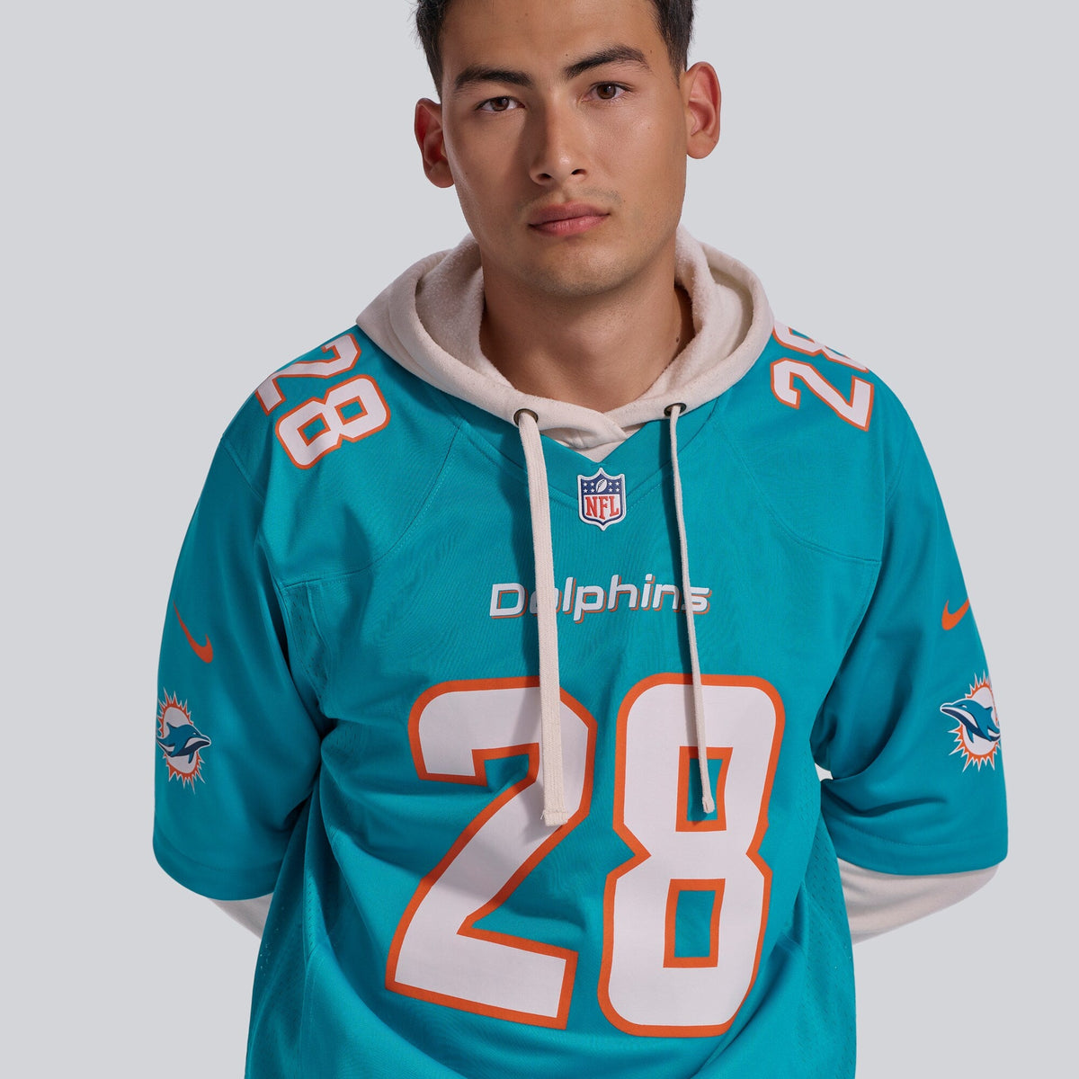 Miami Dolphins Devon Achane Aqua Player Game Jersey product image 10, provided for visual reference and product detail review